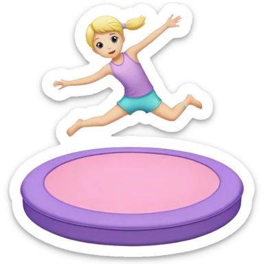 pastel trampoline  sticker
