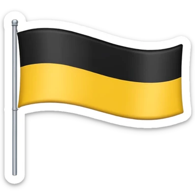 Faz uma bandeira com preto em cima e em baixo coloca amarelo sticker