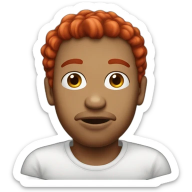 ugly-black-guy-big-lips-and-red-hair sticker