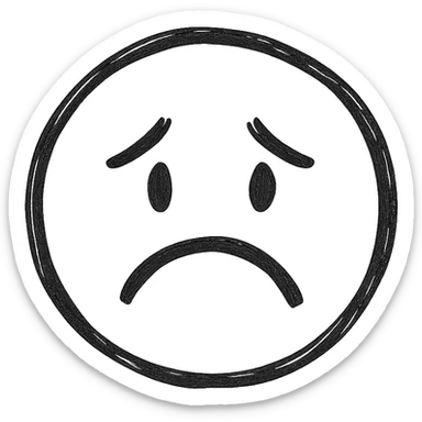 sad face sticker