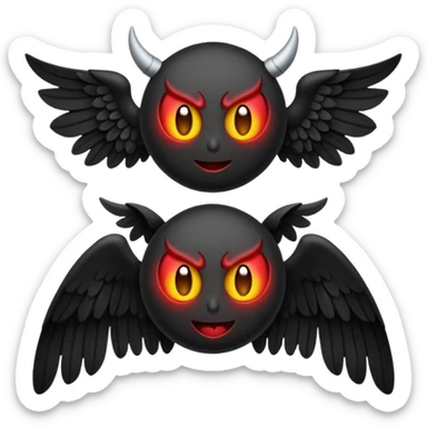 Las alas de angel del emoji pero que sean alas de demonio sticker