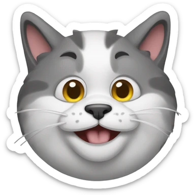 goofy ahh fat cat sticker