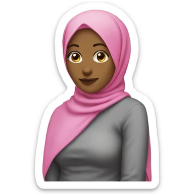 pink hijabi sticker