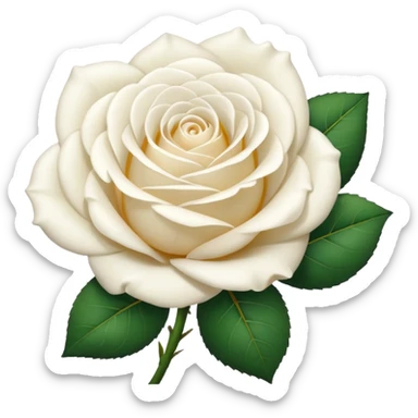 Beyaz gül sticker