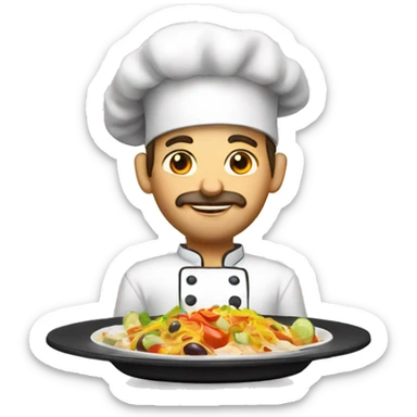 plate chef's spanish sticker