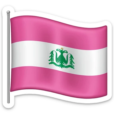 Pink Iraq flag  sticker
