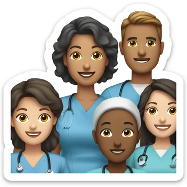 Many nurses all ages sticker