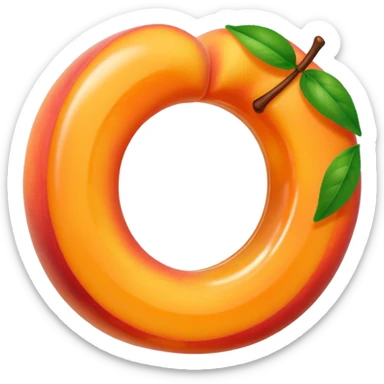 peach gummies ring sticker