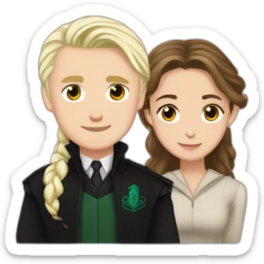 Draco Malfoy and Hermione Granger sticker