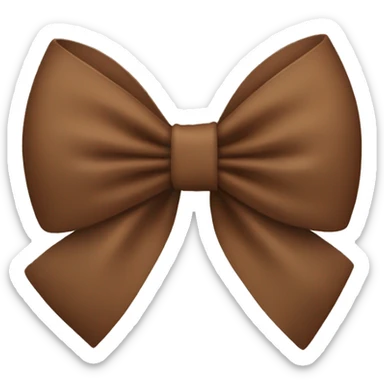 Brown bow sticker