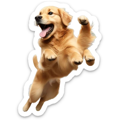 Golden retriever jumping up and down saying only 10 days sticker