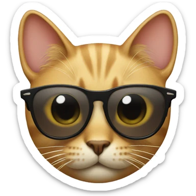 Cat with sunglasses sticker