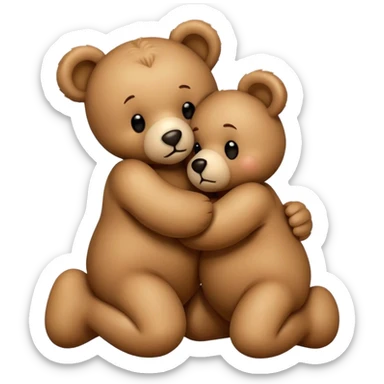 teddy bear kissing another teddy bear sticker