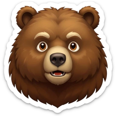 jungle wild bear sticker