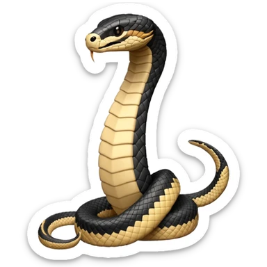 cobra is in its upright defensive posture sticker