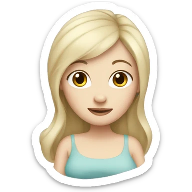 Pregnant white-skinned sticker