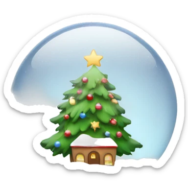 Christmas snowglobe sticker