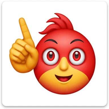 red eyes emoji with a pointing hand sticker