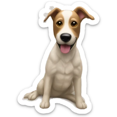 A dog in Bath and body works store sticker