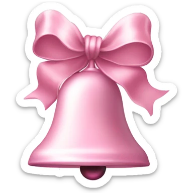 Light pink Christmas bells  sticker