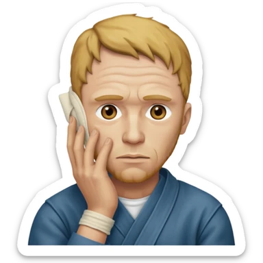 vincent van gogh holding his ear sticker