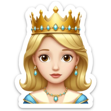 Princess wear crown
 sticker