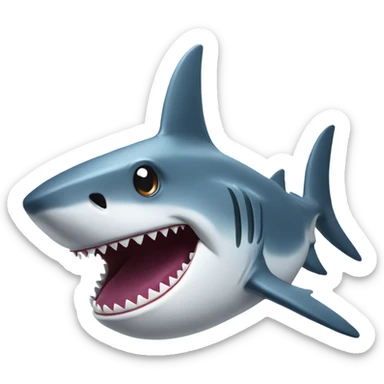 Shark with a top hat sticker