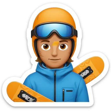 snowboarder carving sticker