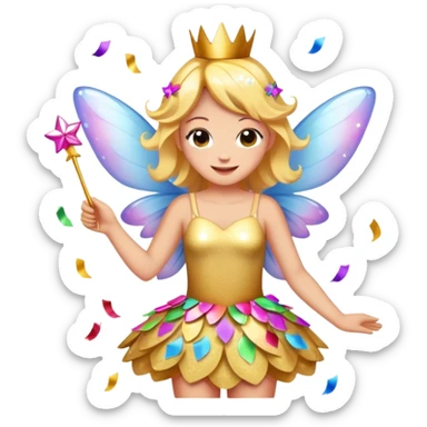 Beautiful Birthday Confetti fairy sticker
