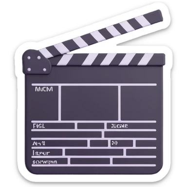 movie clapperboard sticker