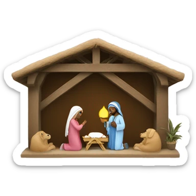 nativity scene sticker