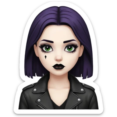 Fille Gothique domine homme sticker