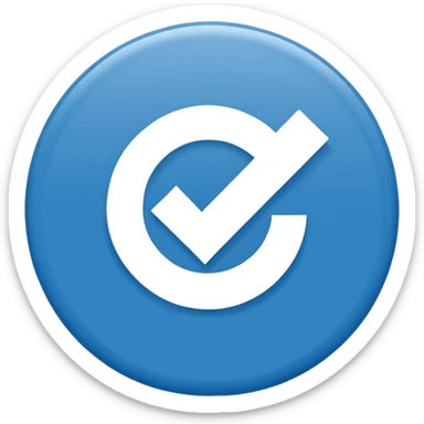 "Símbolo no formato de círculo, fundo sólido na cor azul oficial do Instagram (#0095F6), com um check branco nítido e alinhado no centro. Estilo minimalista, sem sombras, exatamente como o selo de verificação do Instagram." sticker