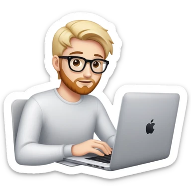 Designer with laptop sticker