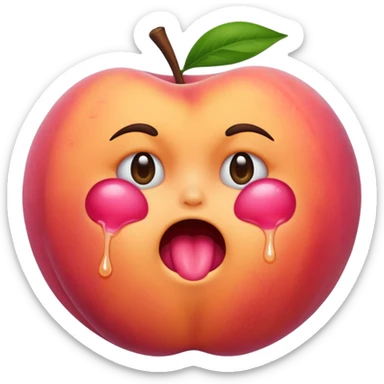 peach vomiting sticker