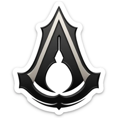 Logo assassin creed black color sticker