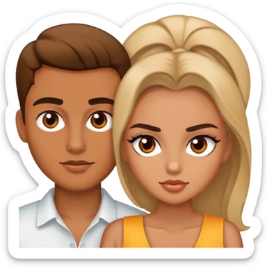 Hot girl with two boyfriends, sassy and beautiful sticker