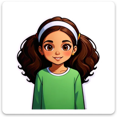 Brunnete tan girl sticker