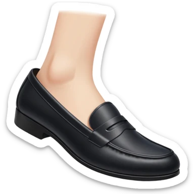 swollen foot inside a loafer that is too small  sticker