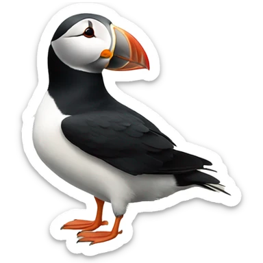 A puffin with a thistle  sticker