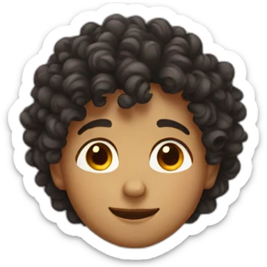 spanish boy with curly hair sticker