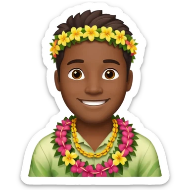 hawaian man sticker