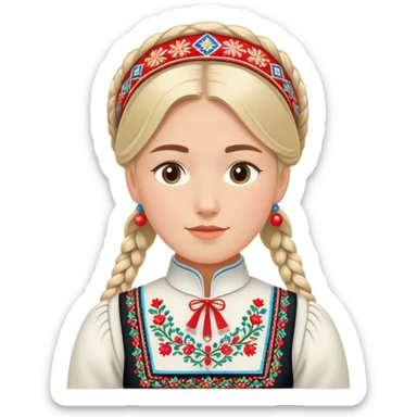 norwegian traditional bunad sticker