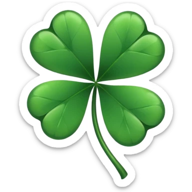 Black 5-leaf clover sticker