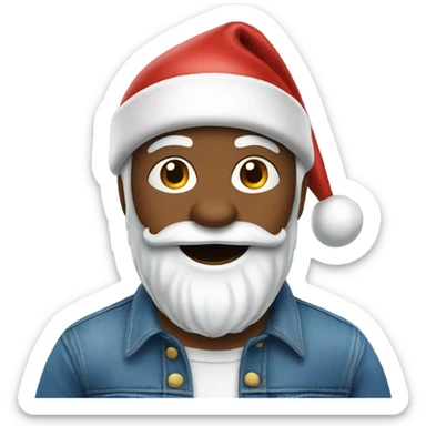 Santa Claus with blue jeans sticker