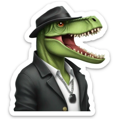 Gangsta Dinosaur  sticker