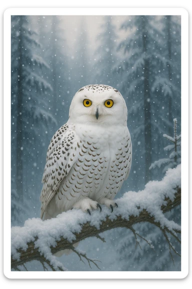 Snowy owl sticker