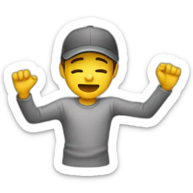 An emoji of someone who makes a dab sticker