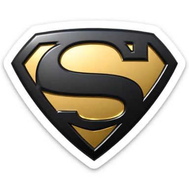 Superman Symbol Man of Steel black sticker