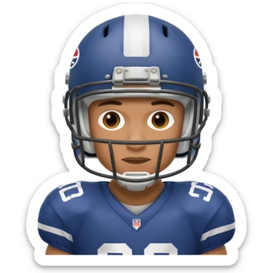 American football player sticker